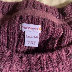 Carhartt cable knit sweater with elbow patches